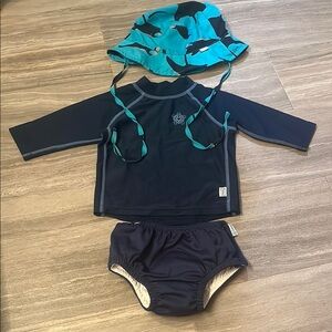 i play. Swim Set- Rashguard Top, Swim Diaper and Bucket Hat